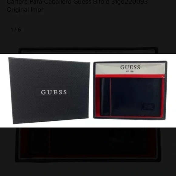 NWT Guess wallet Black MEN - Picture 7 of 8